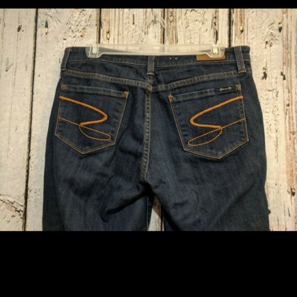 seven 7 Size 30 Slim‎ Jeans dark wash denim blue pants Casual SKinny Leg EUC - Picture 4 of 6